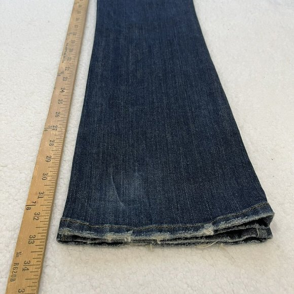 Lucky Brand Size 6/28 Tall Blue Victory Madeline Boot Cut Denim Jeans USA Made - Picture 12 of 15
